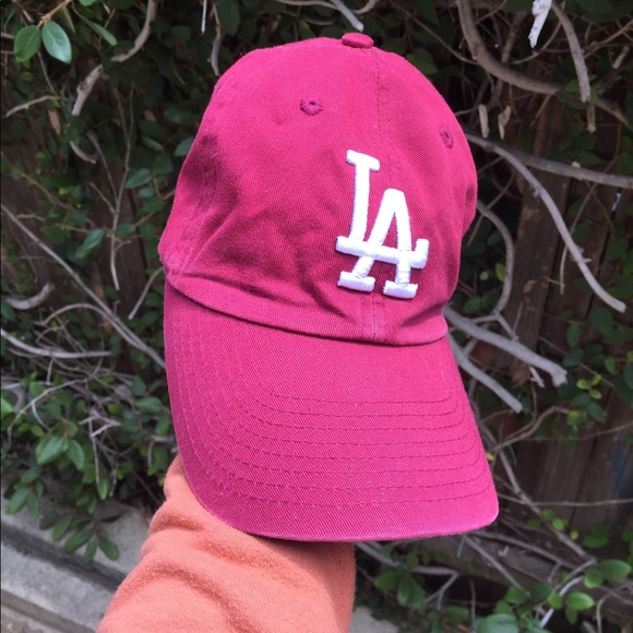 Womens La Dodgers Hat In Burgundy Osfa 